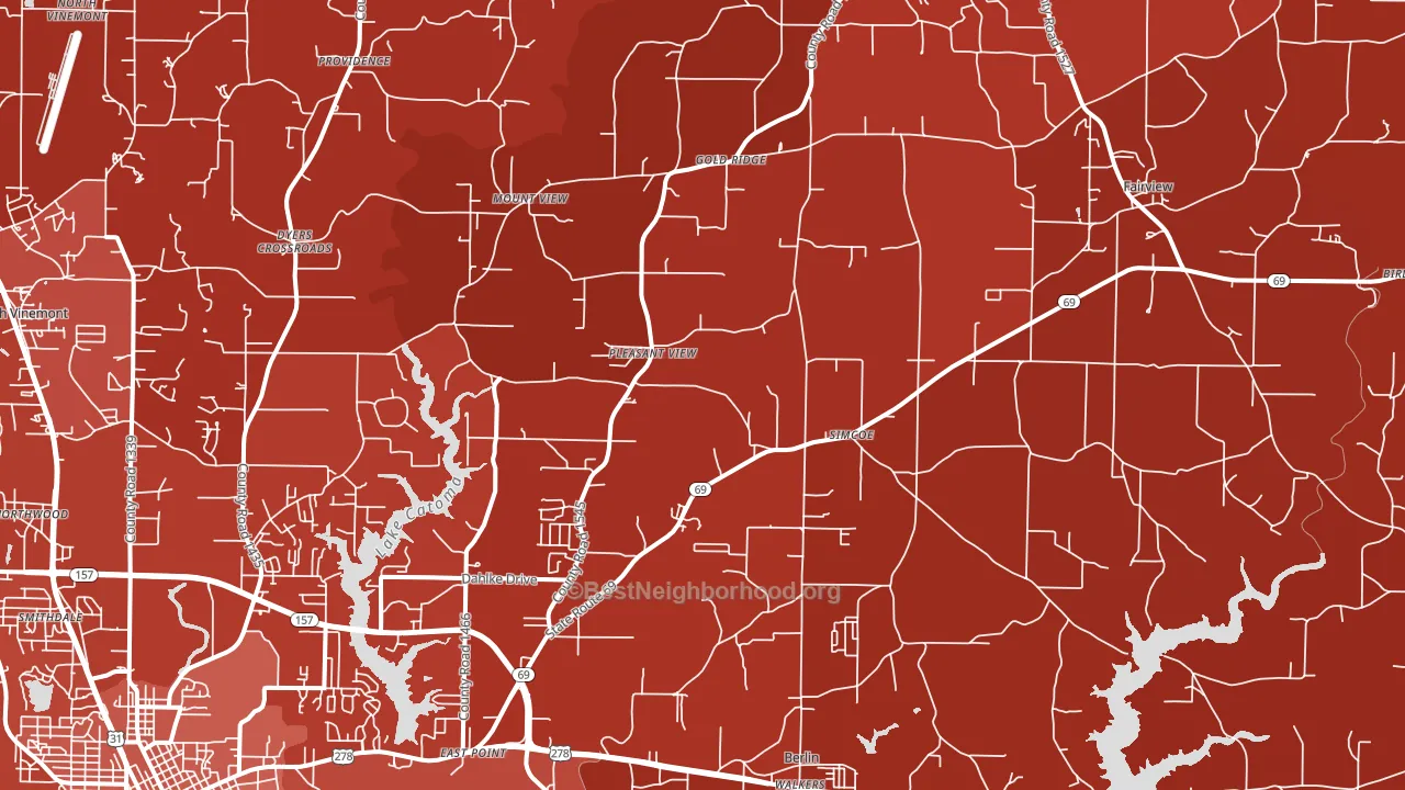 35058, AL block-group political-lean map