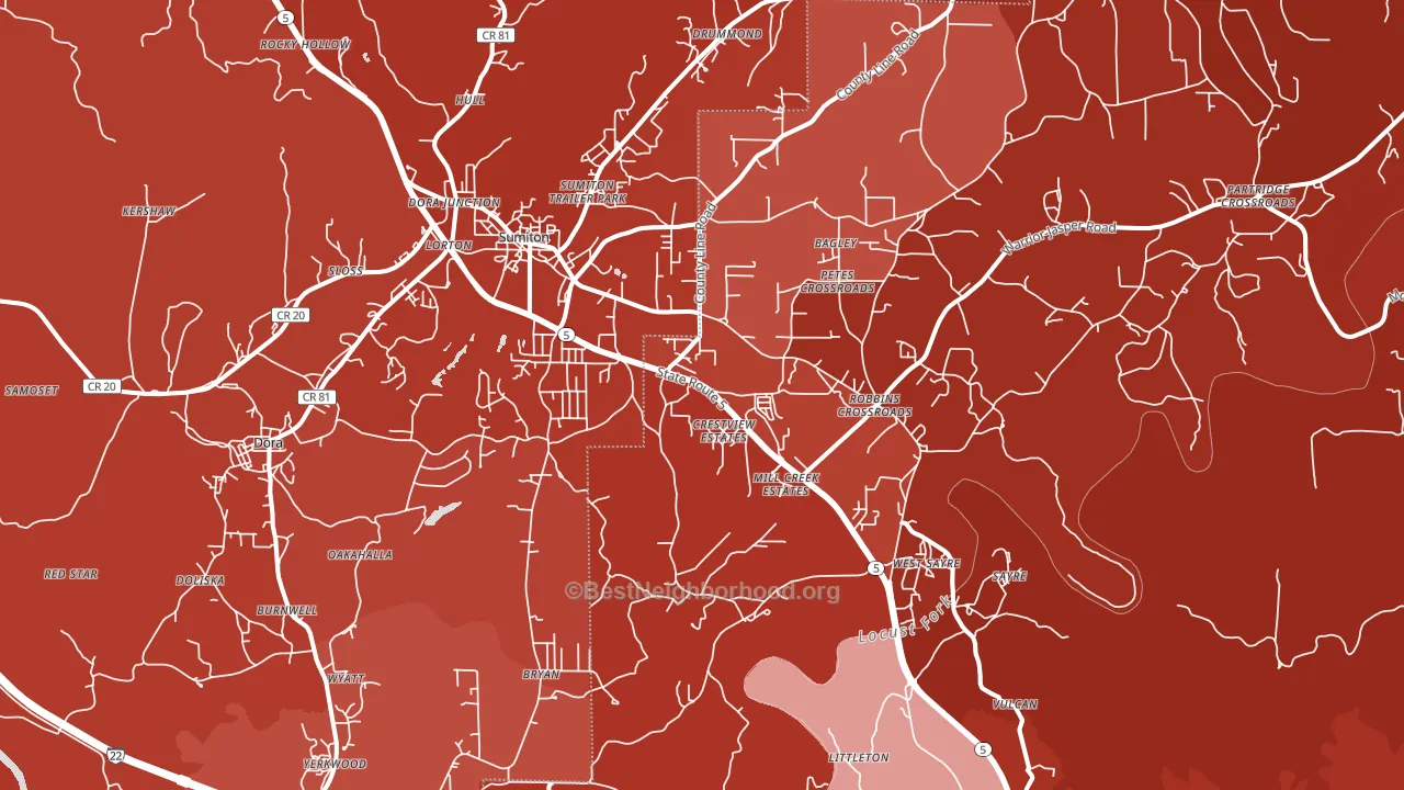 35062, AL block-group political-lean map
