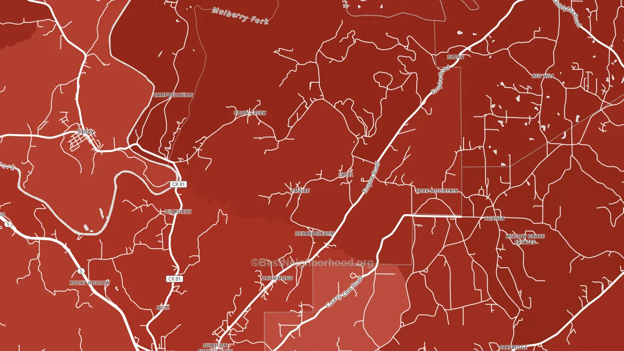 35063, AL block-group political-lean map