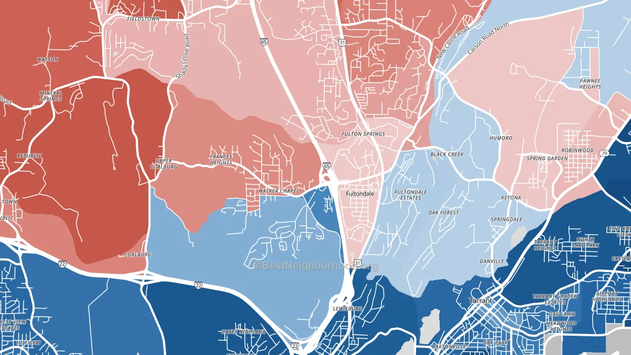35068, AL block-group political-lean map