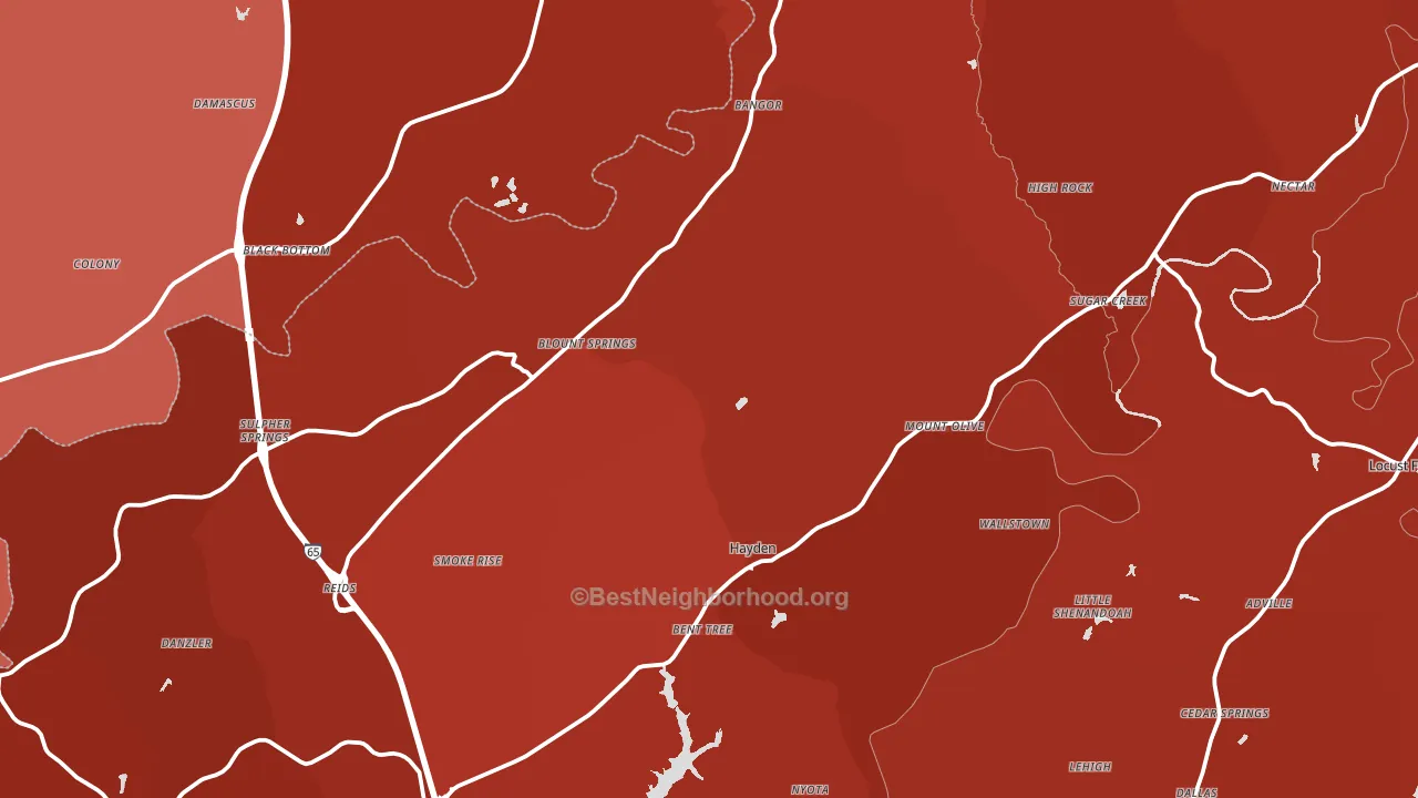 35079, AL block-group political-lean map