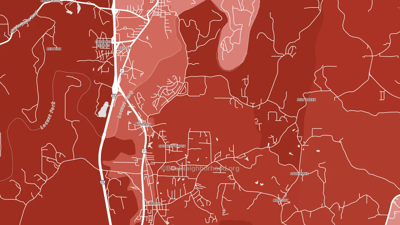35091, AL block-group political-lean map