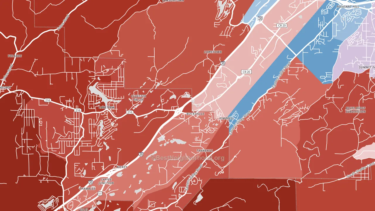 35111, AL block-group political-lean map