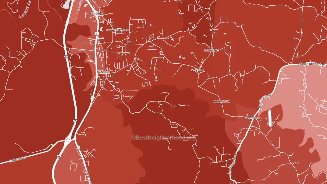 35116, AL block-group political-lean map