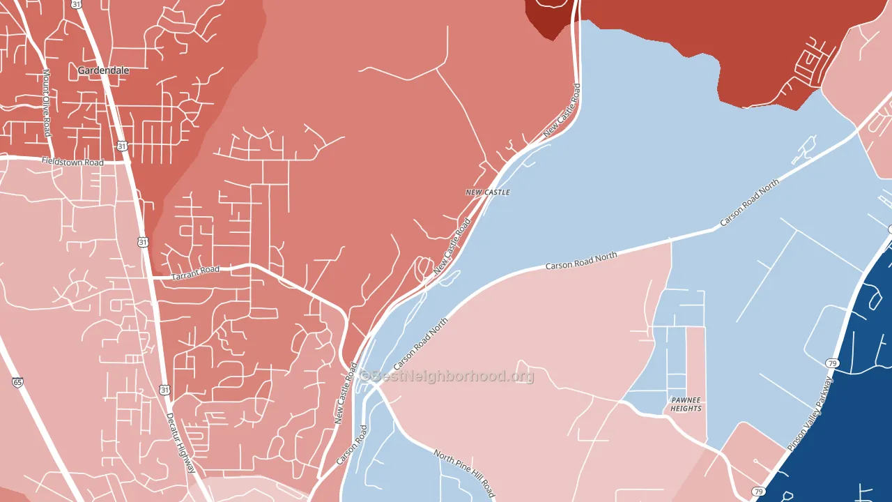 35119, AL block-group political-lean map