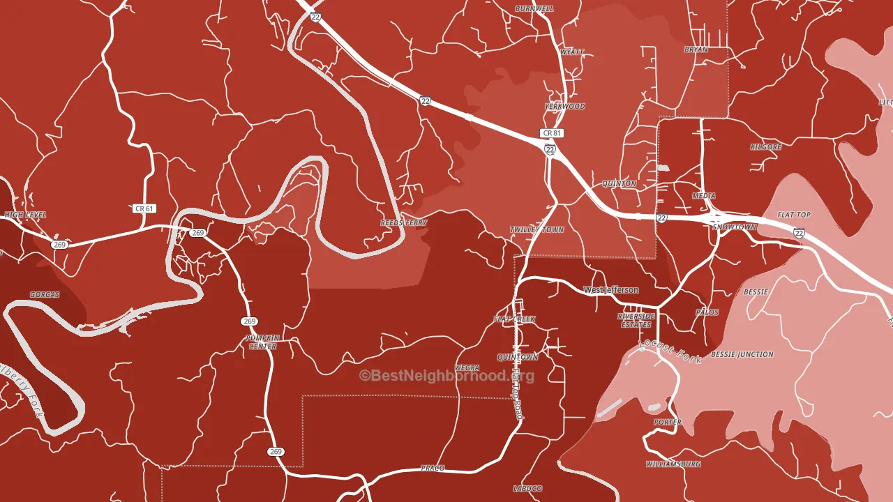 35130, AL block-group political-lean map