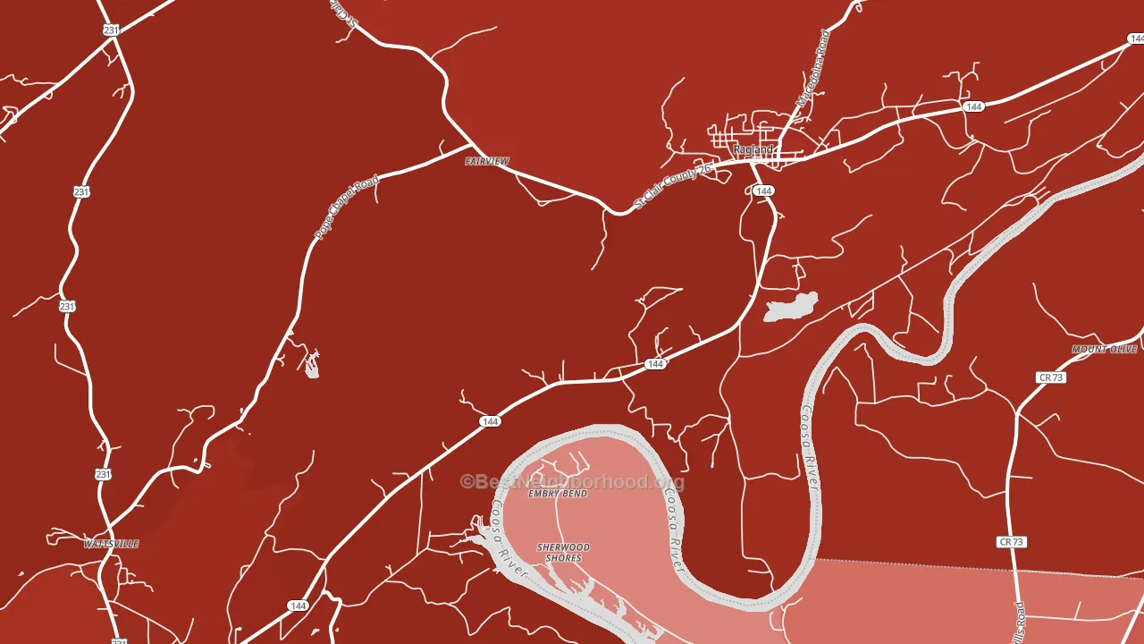 35131, AL block-group political-lean map