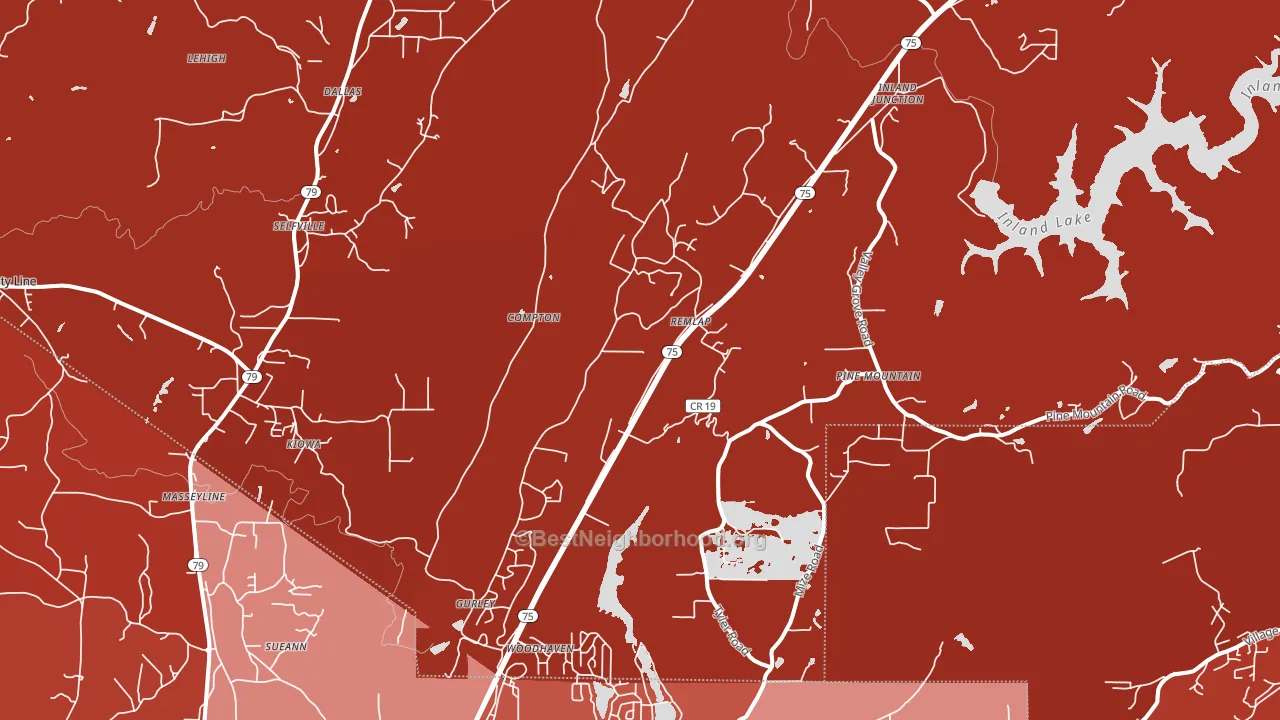 35133, AL block-group political-lean map