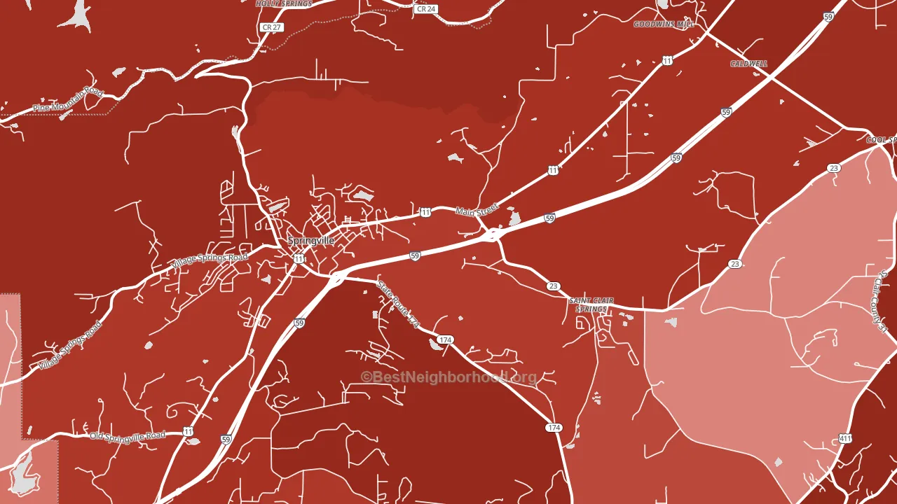 35146, AL block-group political-lean map
