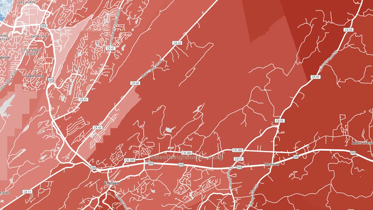 35147, AL block-group political-lean map