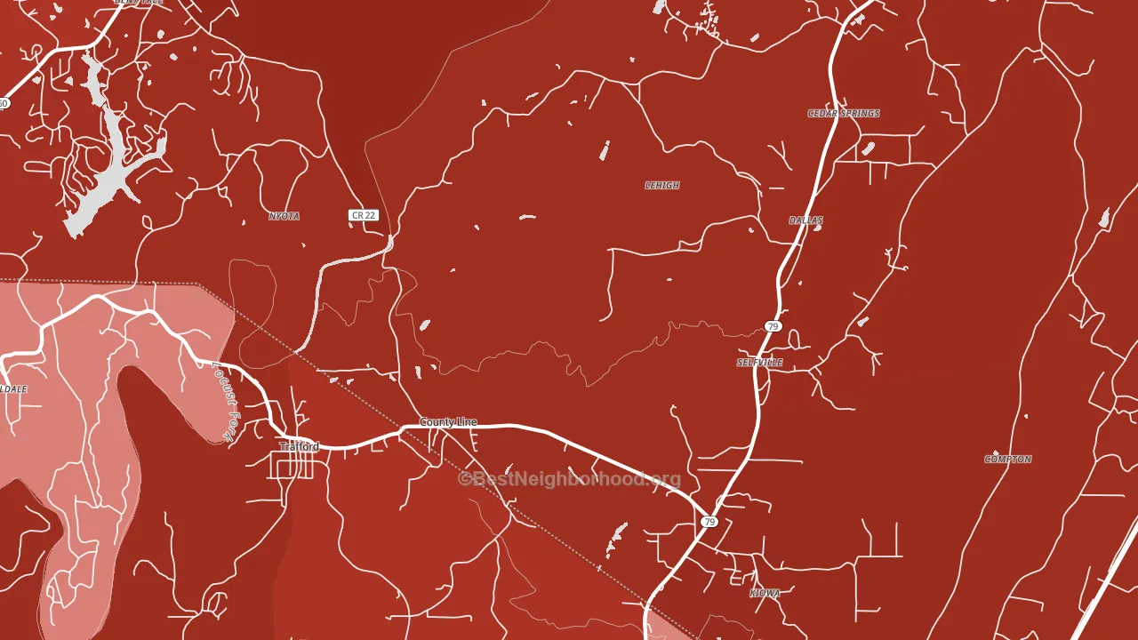 35172, AL block-group political-lean map