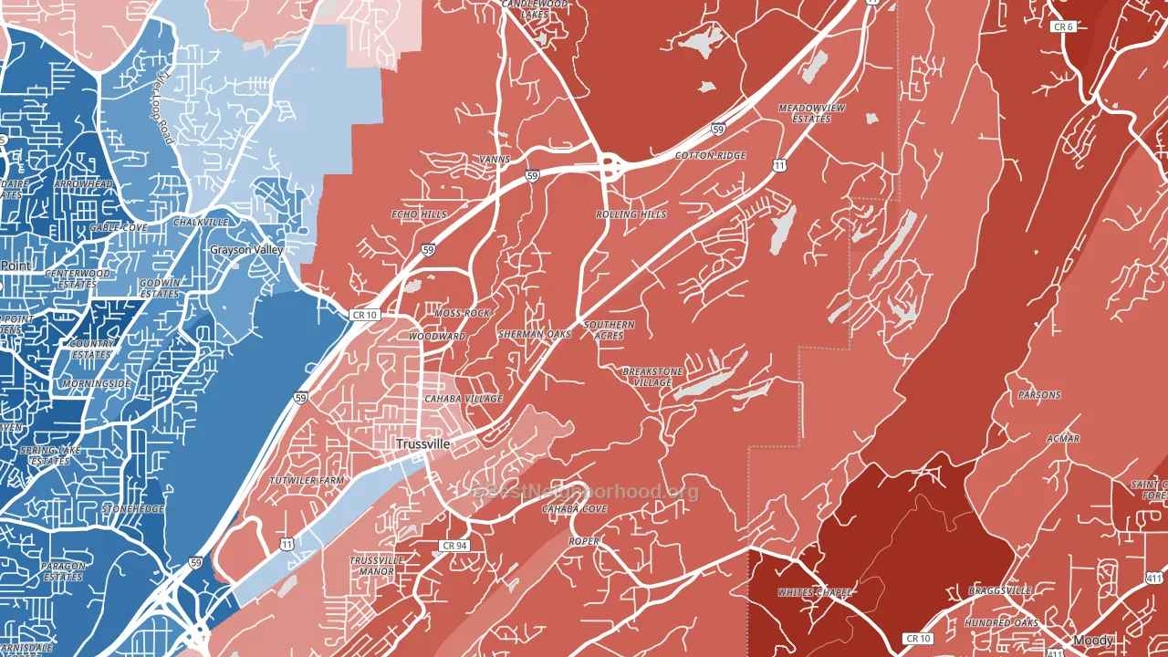 35173, AL block-group political-lean map