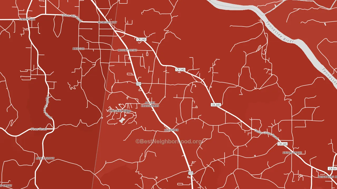 35175, AL block-group political-lean map