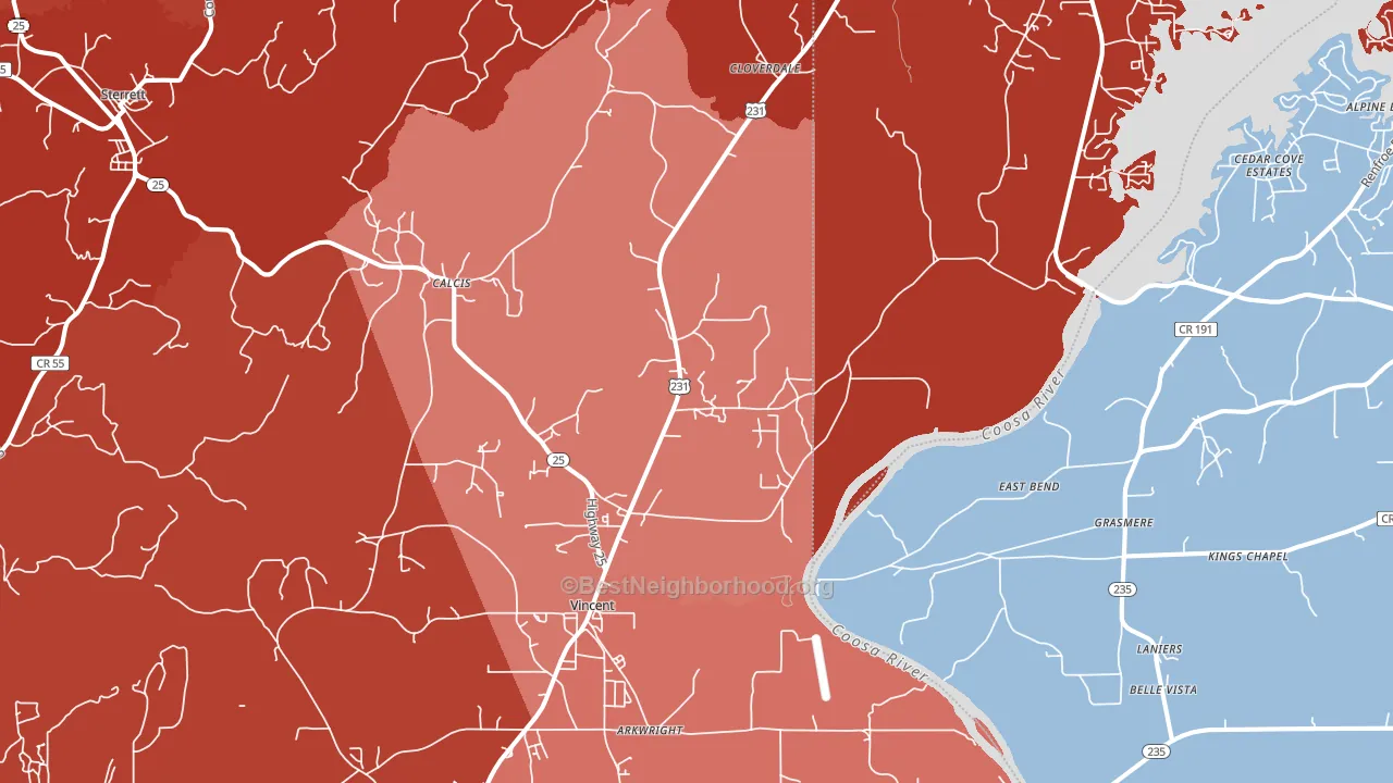 35178, AL block-group political-lean map