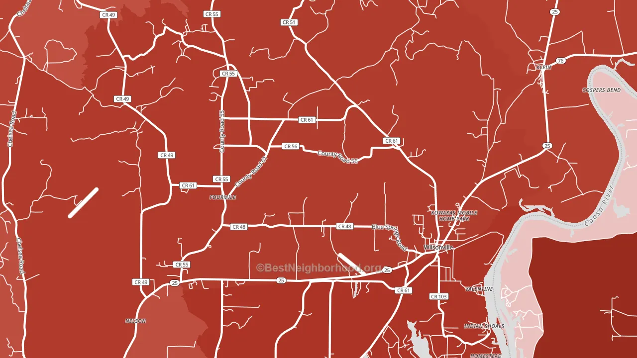 35186, AL block-group political-lean map