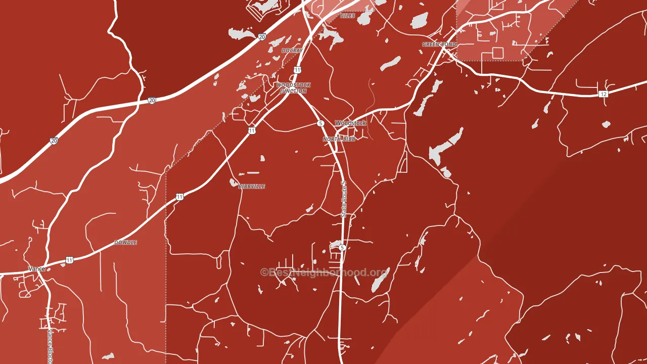 35188, AL block-group political-lean map
