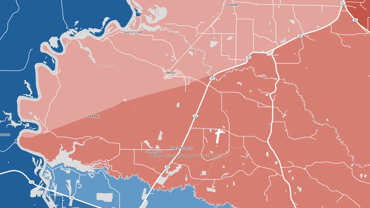 35441, AL block-group political-lean map