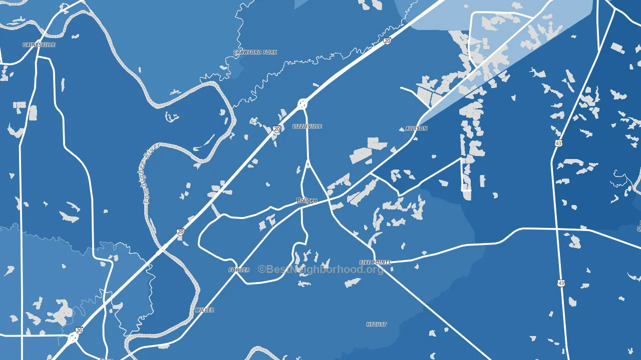 35443, AL block-group political-lean map