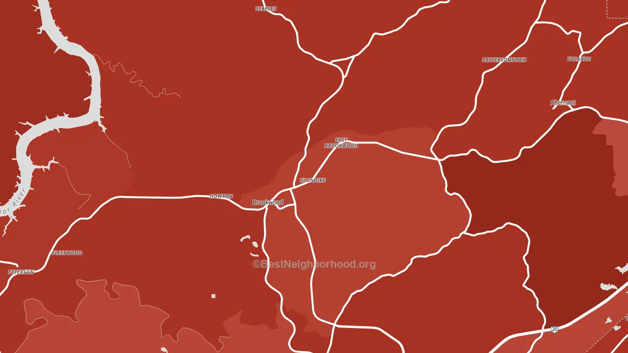 35444, AL block-group political-lean map