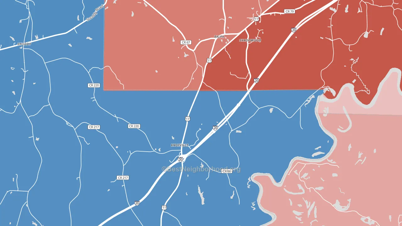 35469, AL block-group political-lean map