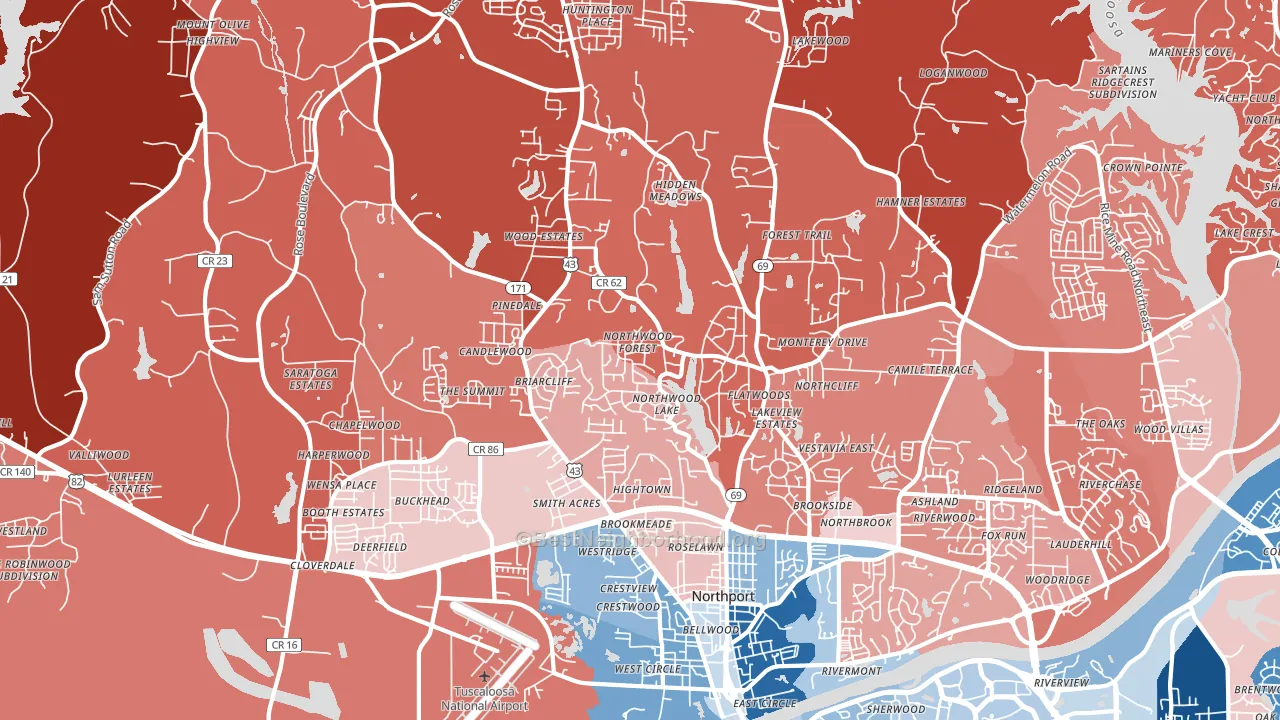 35473, AL block-group political-lean map