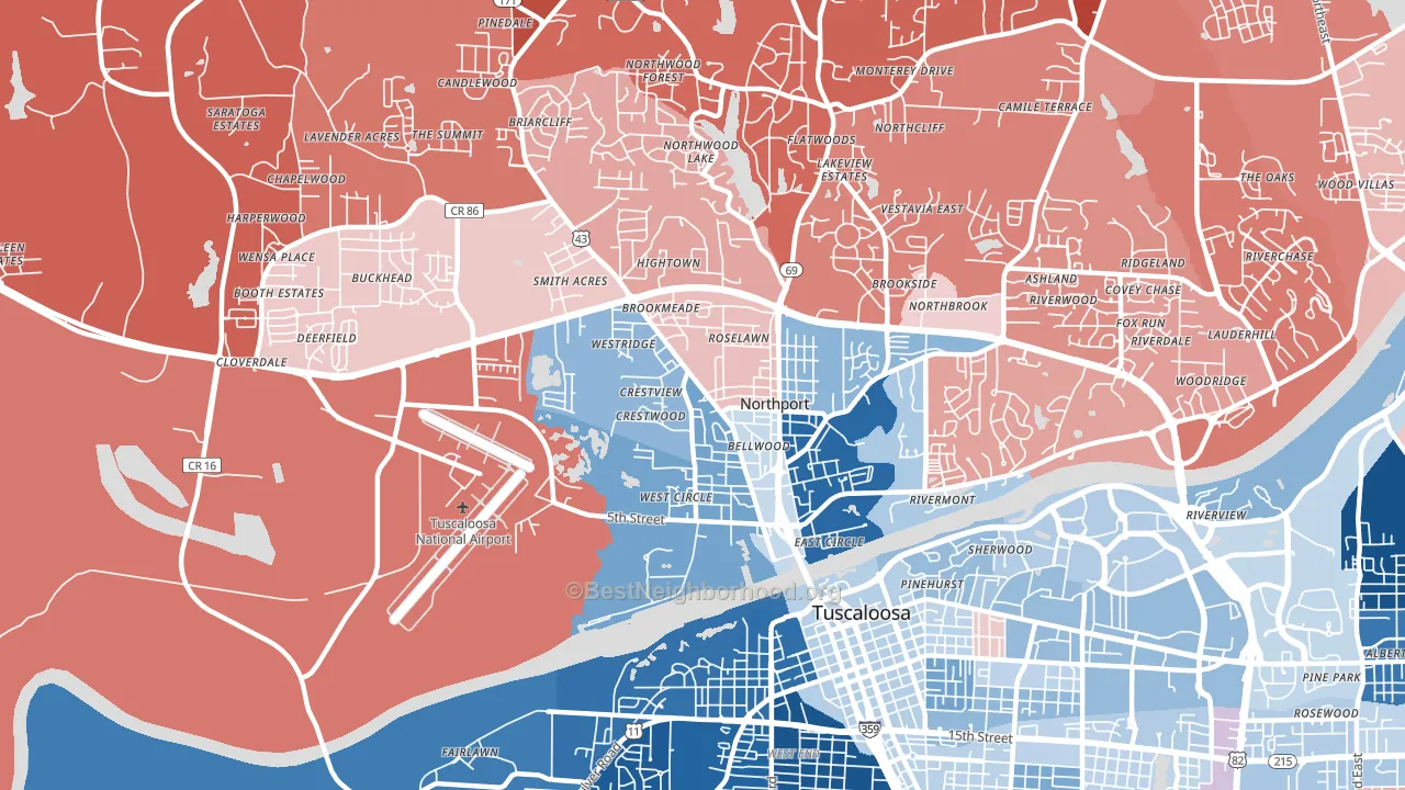 35476, AL block-group political-lean map