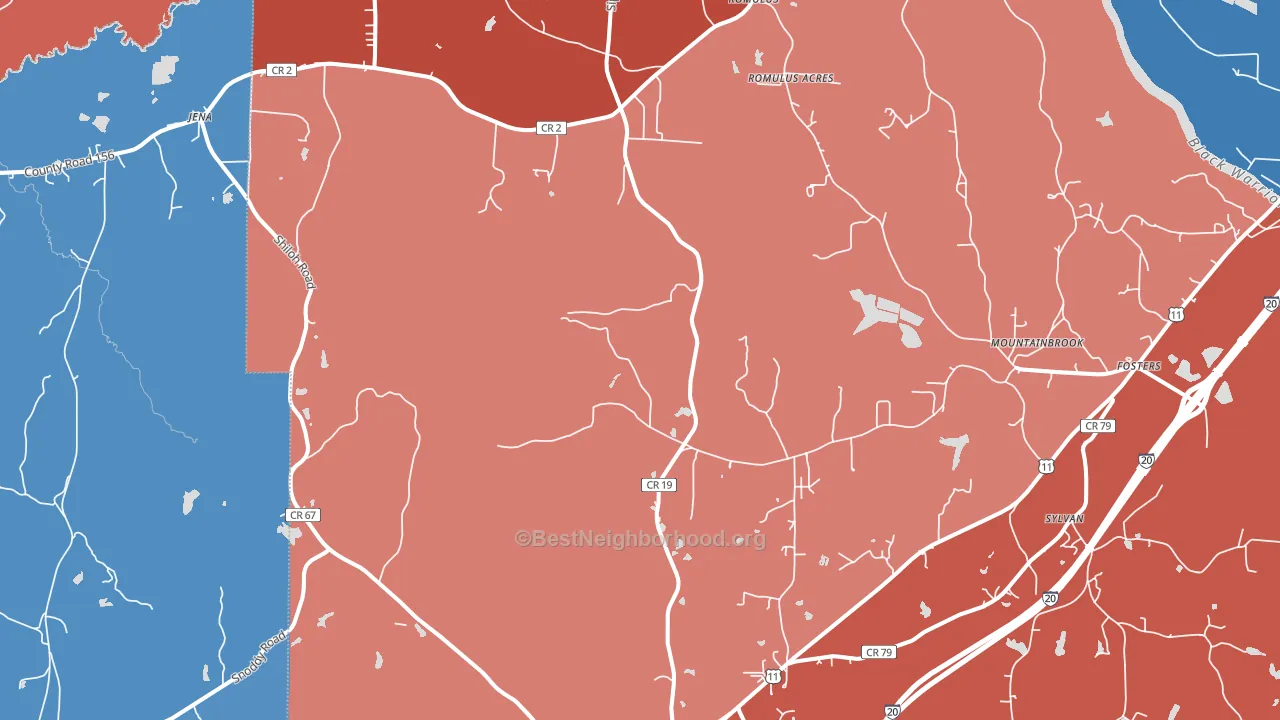 35480, AL block-group political-lean map