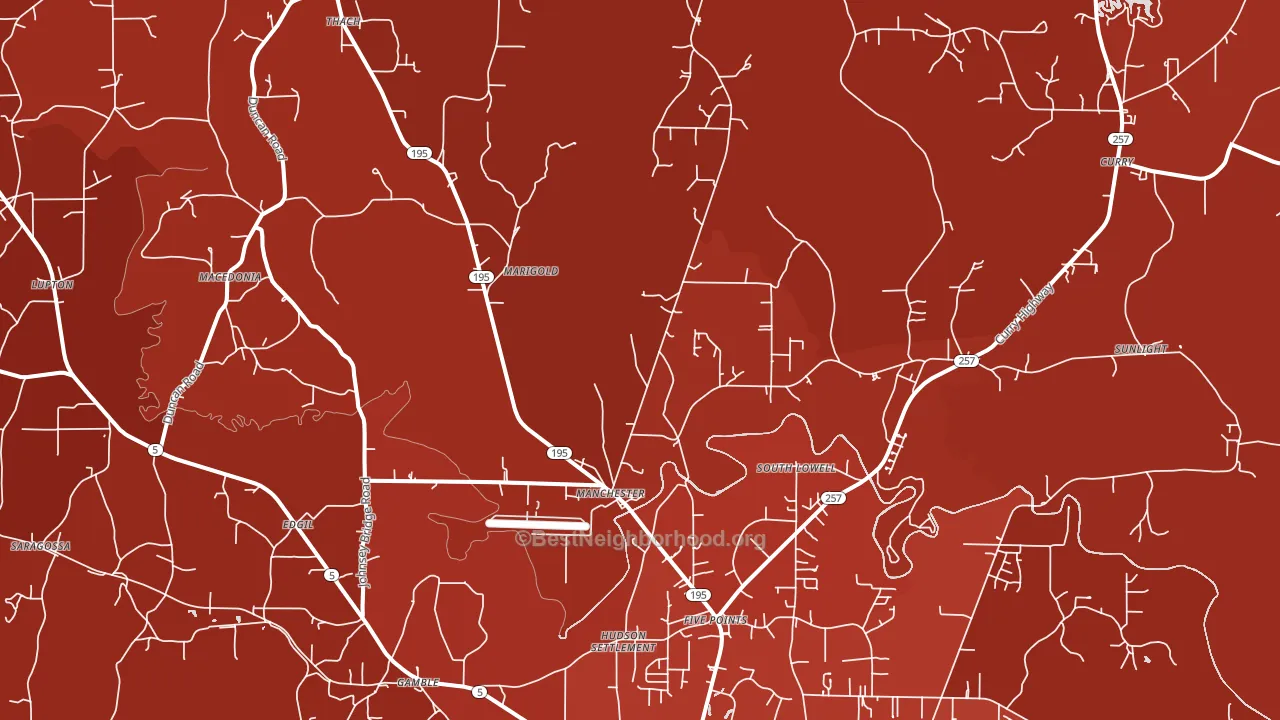 35503, AL block-group political-lean map