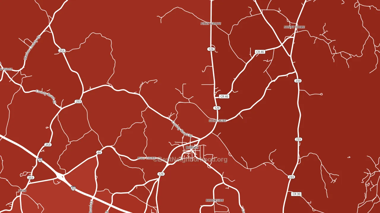 35548, AL block-group political-lean map