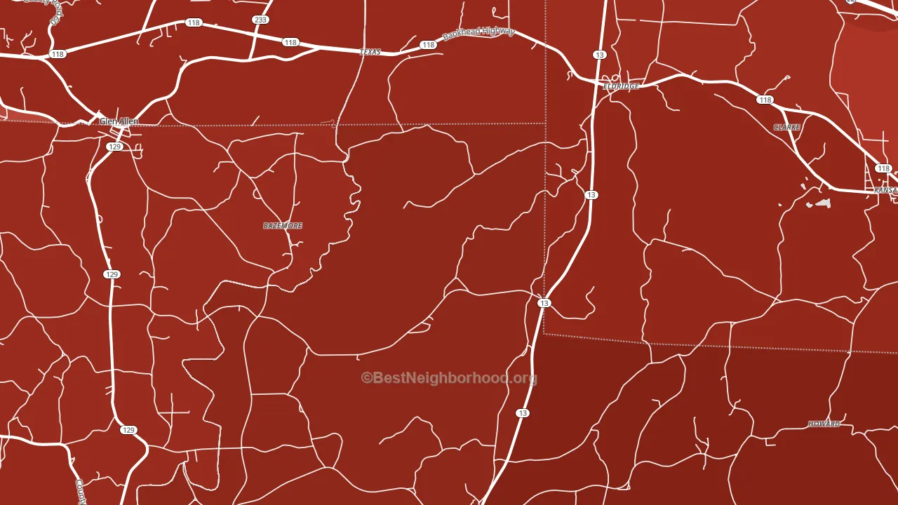 35554, AL block-group political-lean map