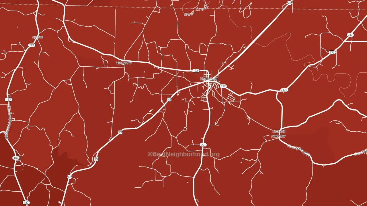 35564, AL block-group political-lean map