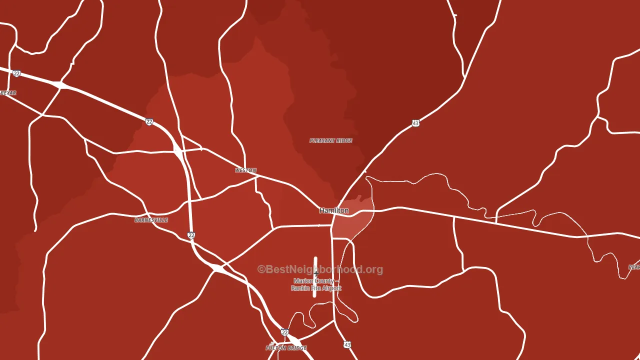 35570, AL block-group political-lean map