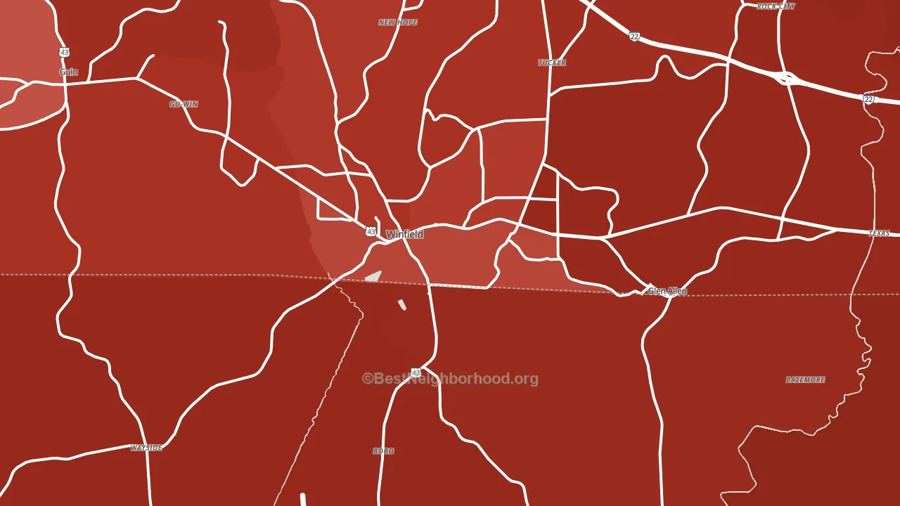 35594, AL block-group political-lean map