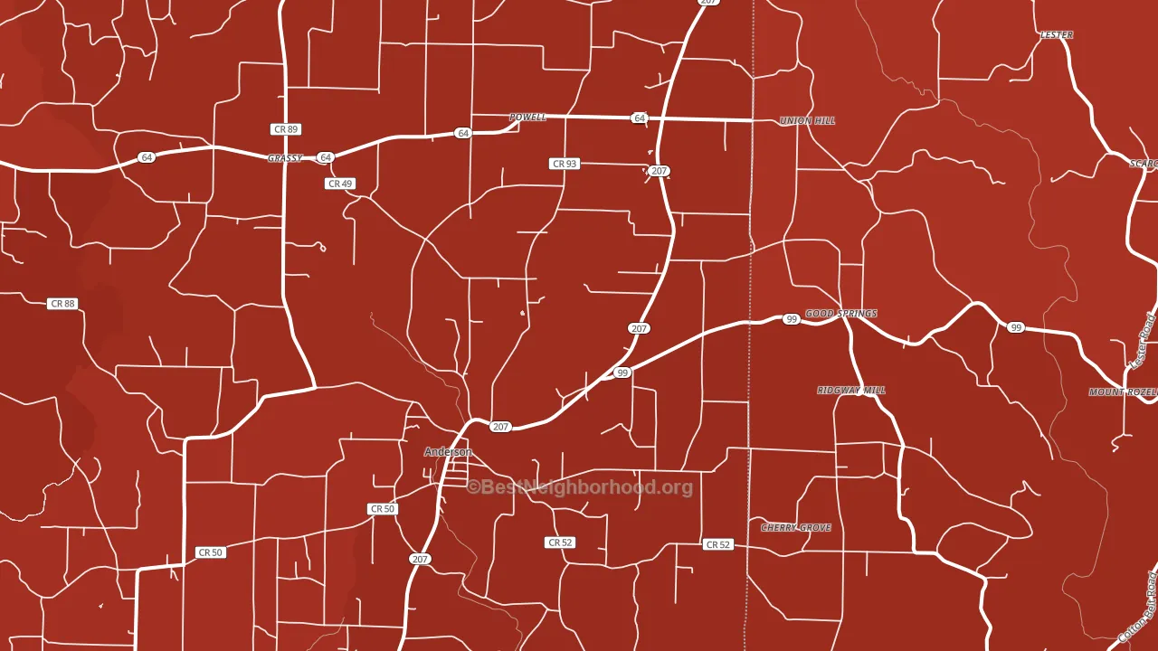 35610, AL block-group political-lean map