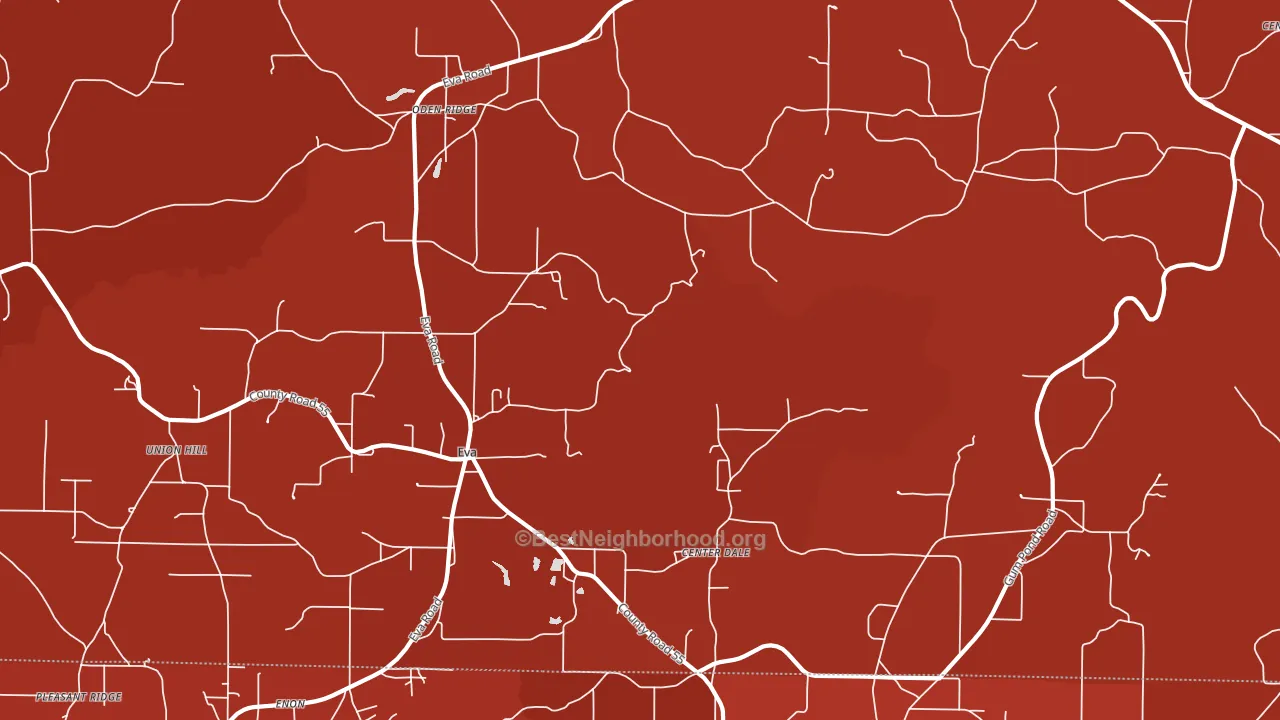 35621, AL block-group political-lean map