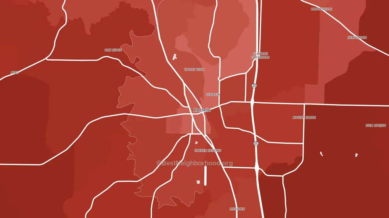 35640, AL block-group political-lean map