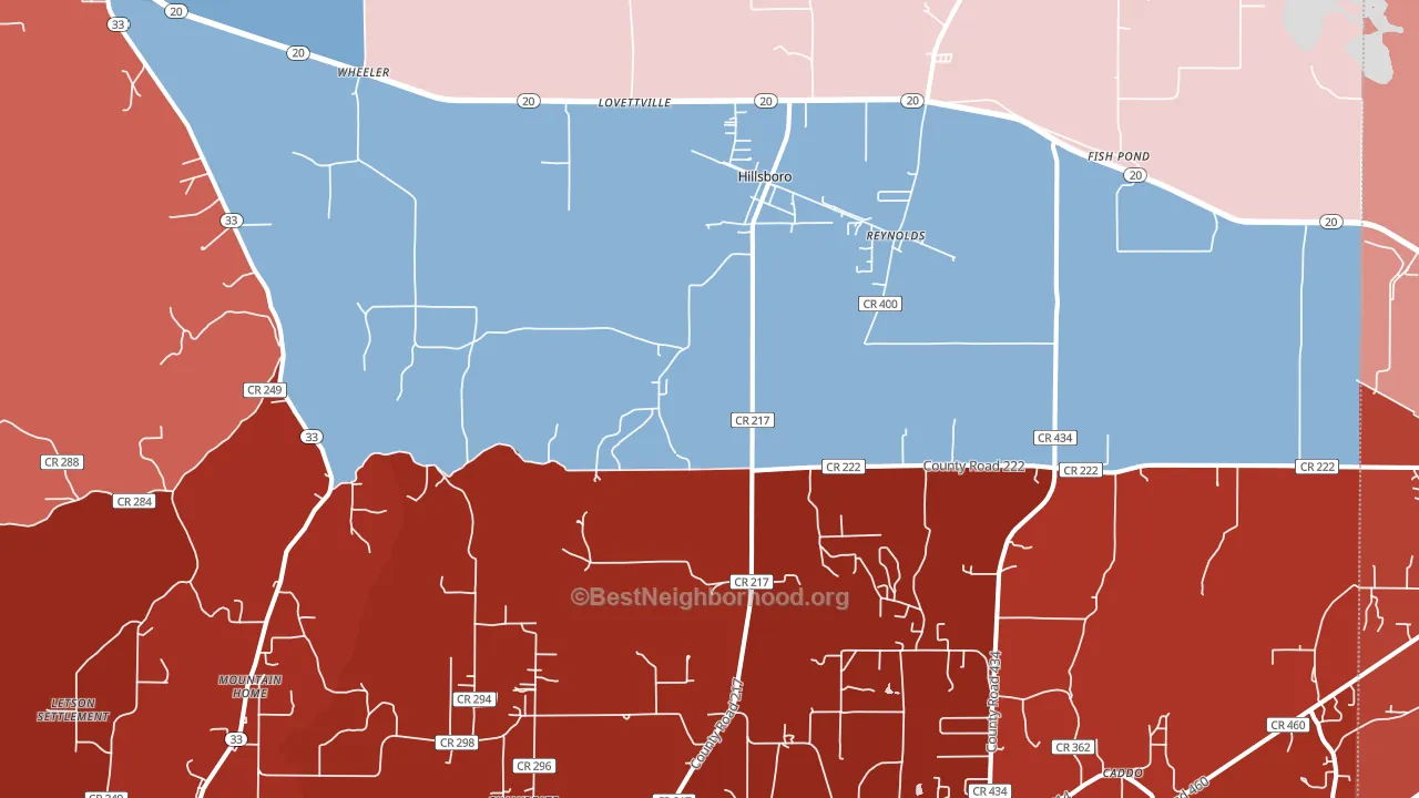 35643, AL block-group political-lean map