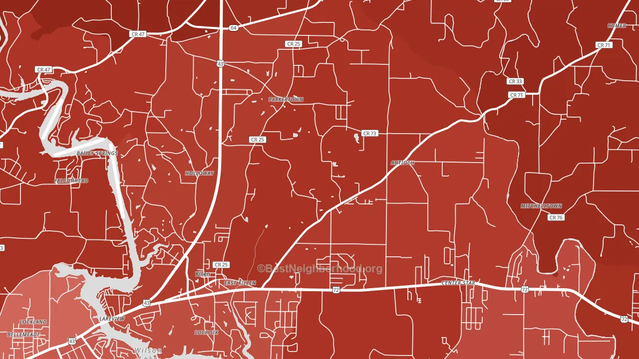 35645, AL block-group political-lean map