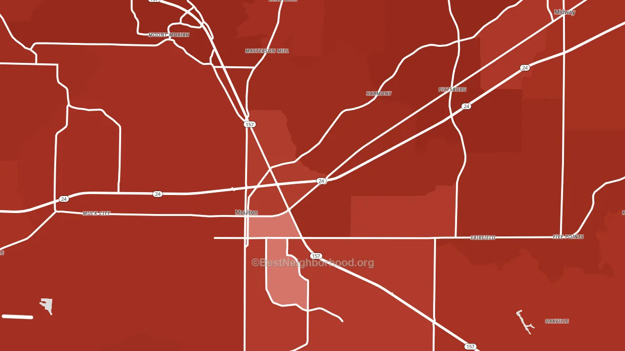 35650, AL block-group political-lean map