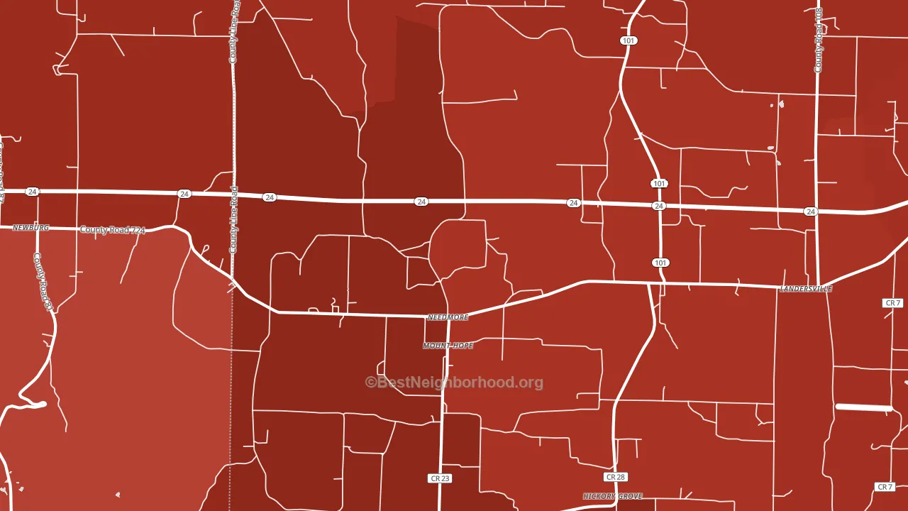 35651, AL block-group political-lean map