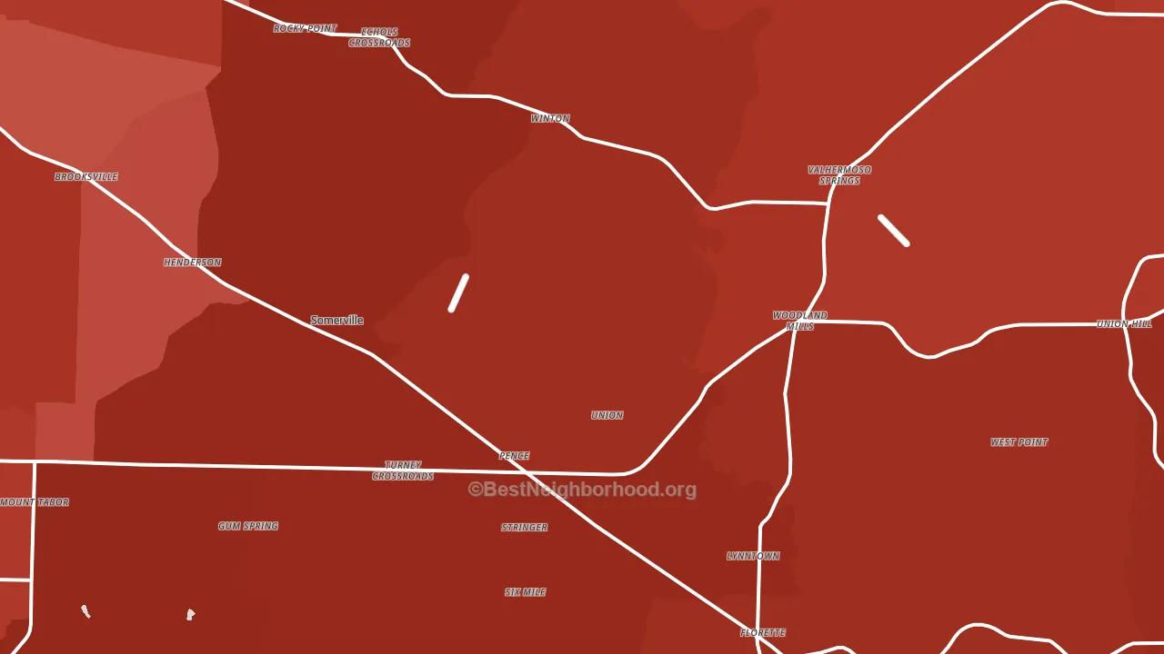35670, AL block-group political-lean map