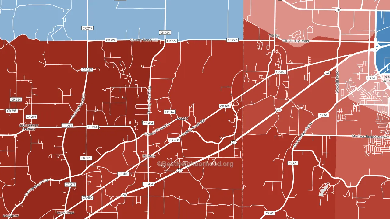 35673, AL block-group political-lean map