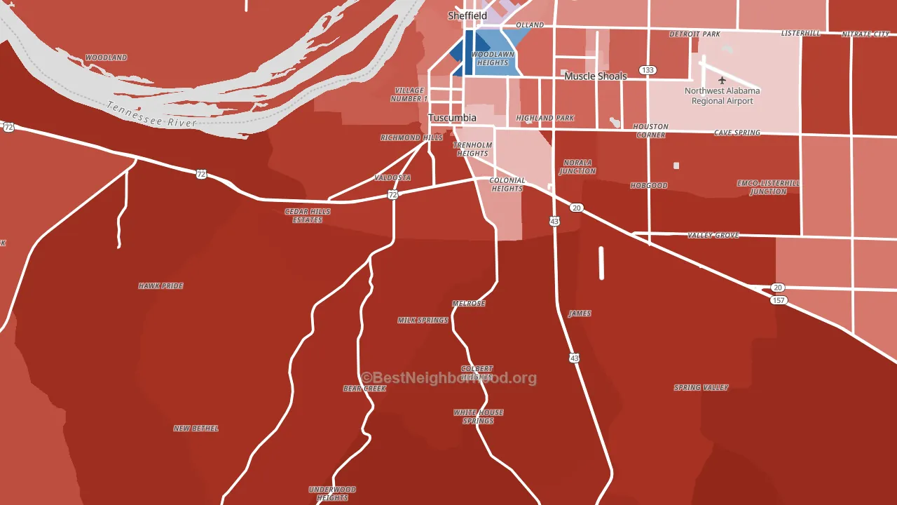 35674, AL block-group political-lean map