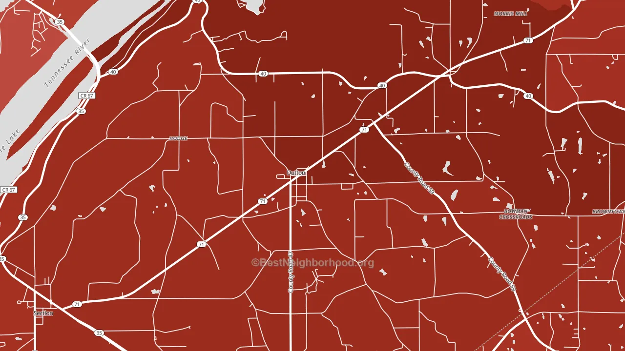 35744, AL block-group political-lean map