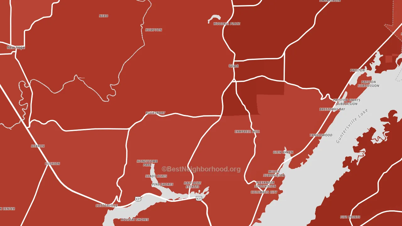 35747, AL block-group political-lean map