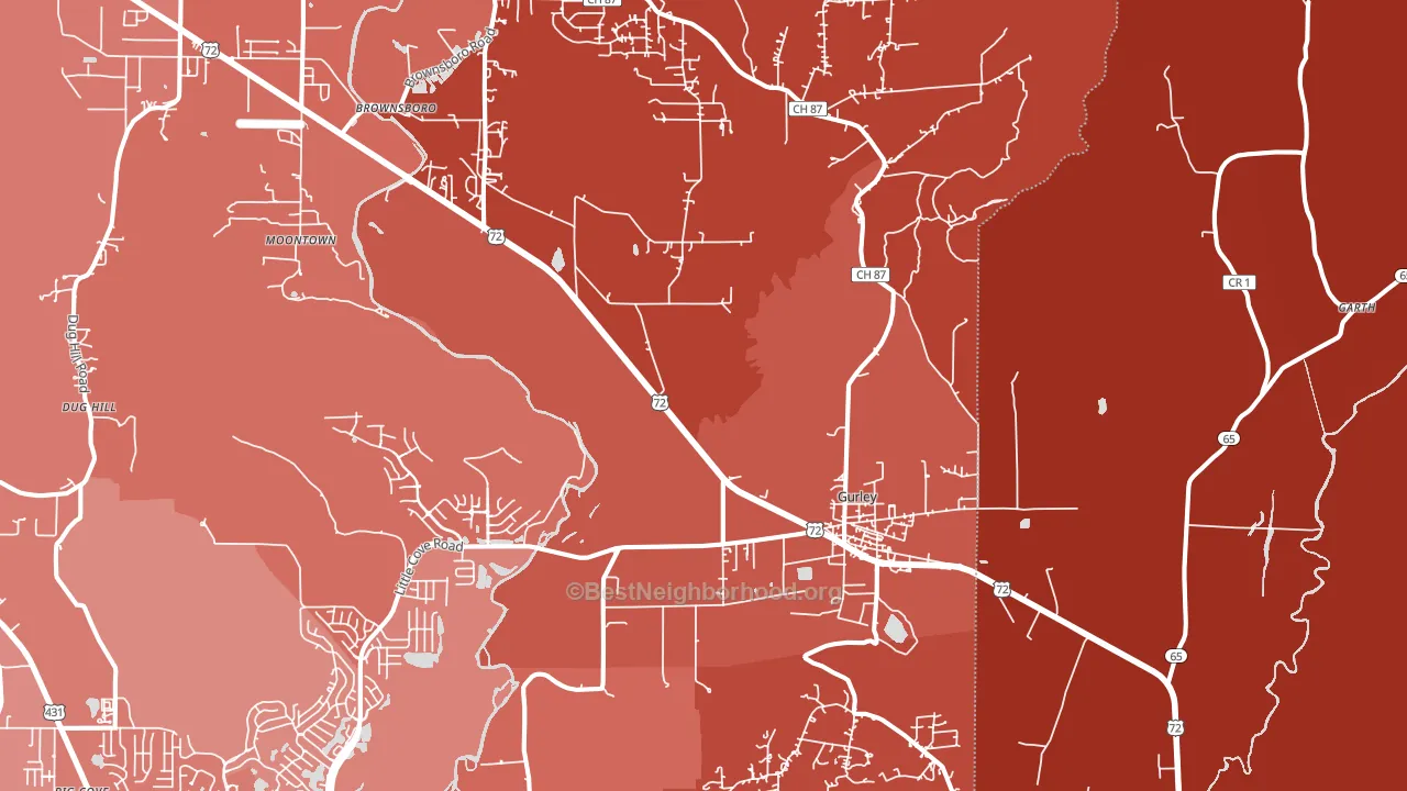 35748, AL block-group political-lean map