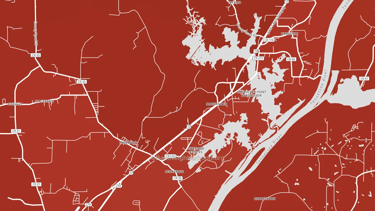 35752, AL block-group political-lean map