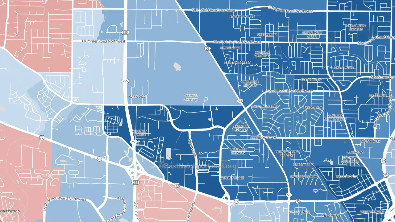 35896, AL block-group political-lean map