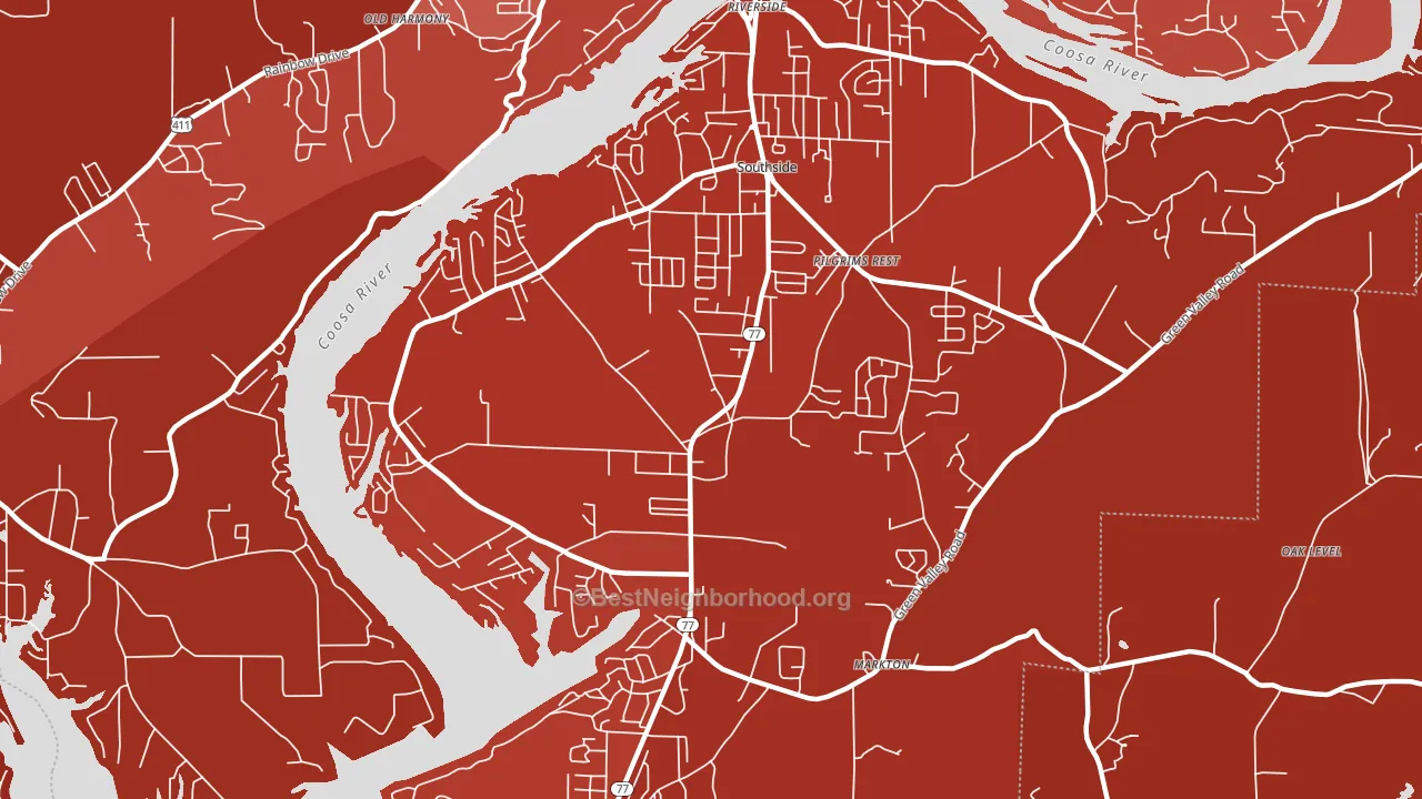 35907, AL block-group political-lean map