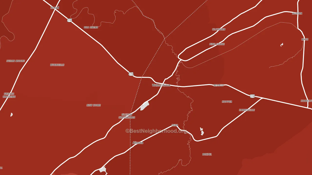 35952, AL block-group political-lean map